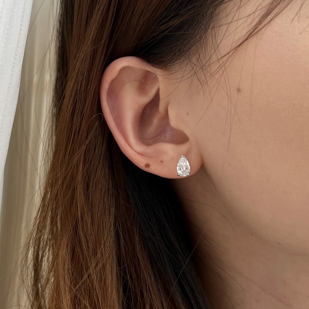 Burton Jewelry - S925 Silver Lab Grown Diamond Earrings