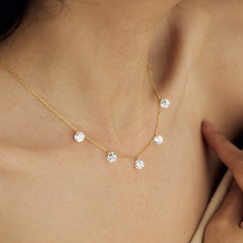 Burton Jewelry - S925 Silver Lab Grown Diamond Necklace