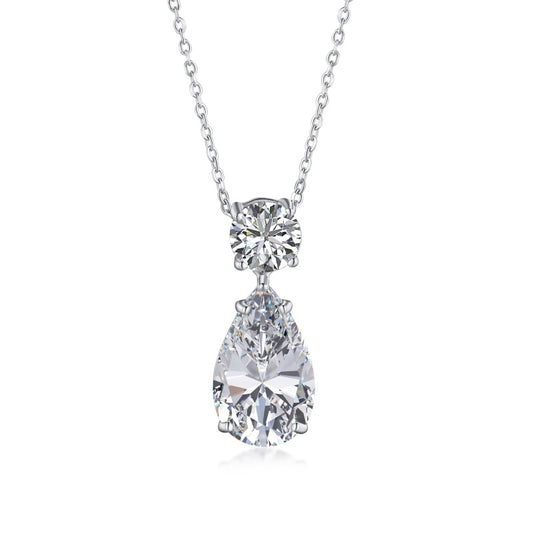 Burton Jewelry - S925 Silver Lab Grown Diamond Necklace