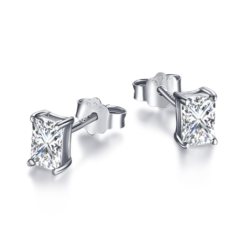 Burton Jewelry - S925 Silver Lab Grown Diamond Earrings