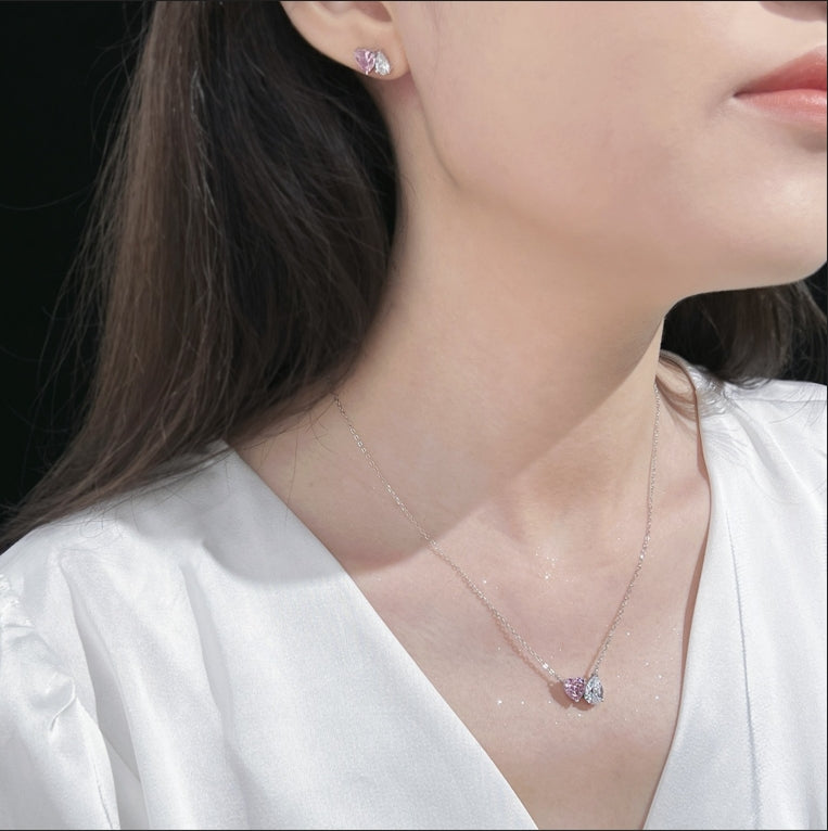 Burton Jewelry - S925 Silver Lab Grown Diamond Necklace