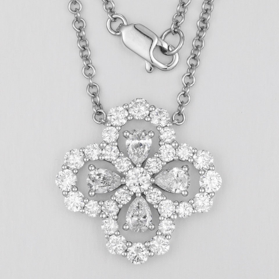 Pt950 Lab Grown Diamond Necklace