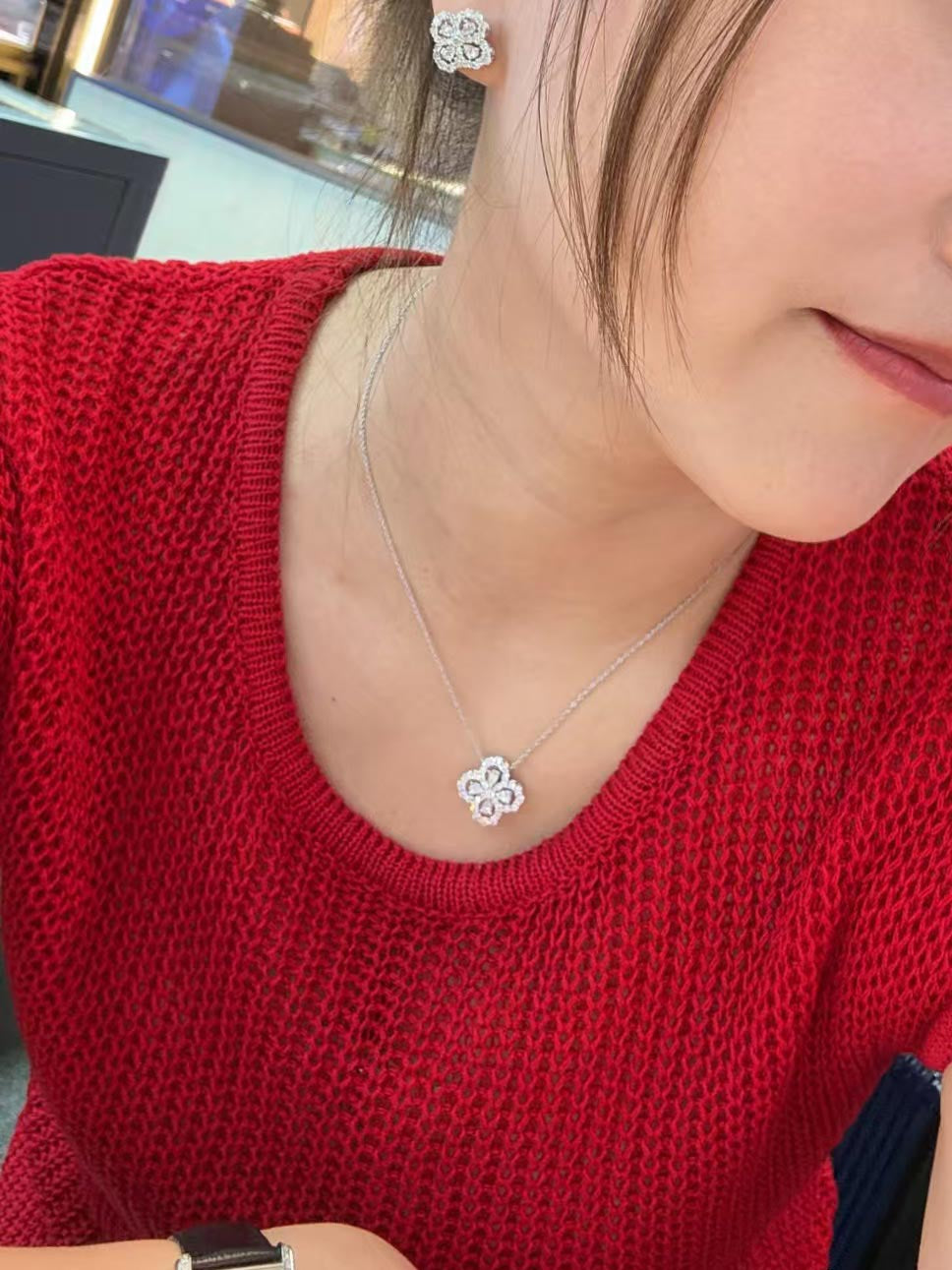 Pt950 Lab Grown Diamond Necklace