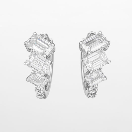Pt900 Lab Grown Diamond Earrings