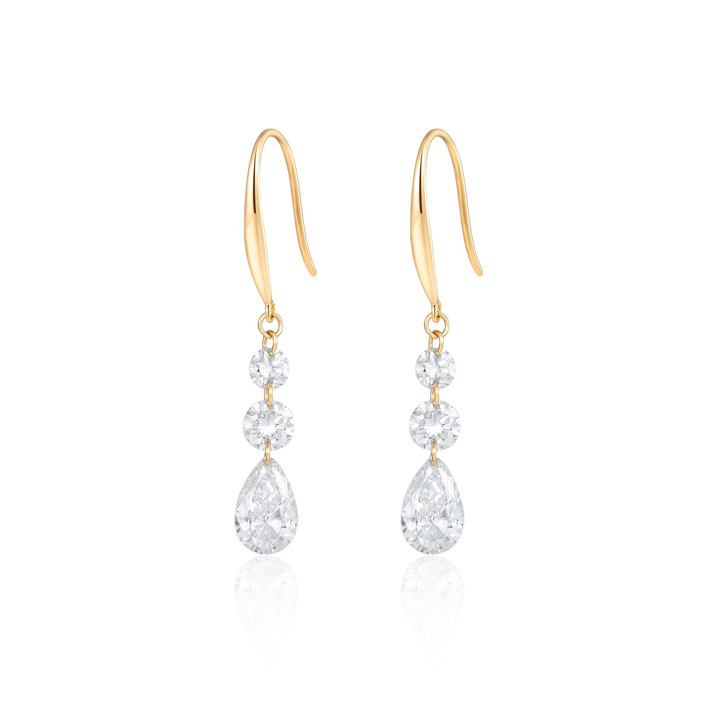 18K Lab Grown Diamond Earrings