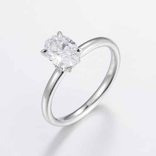 Pt900 Lab Grown Diamond Ring