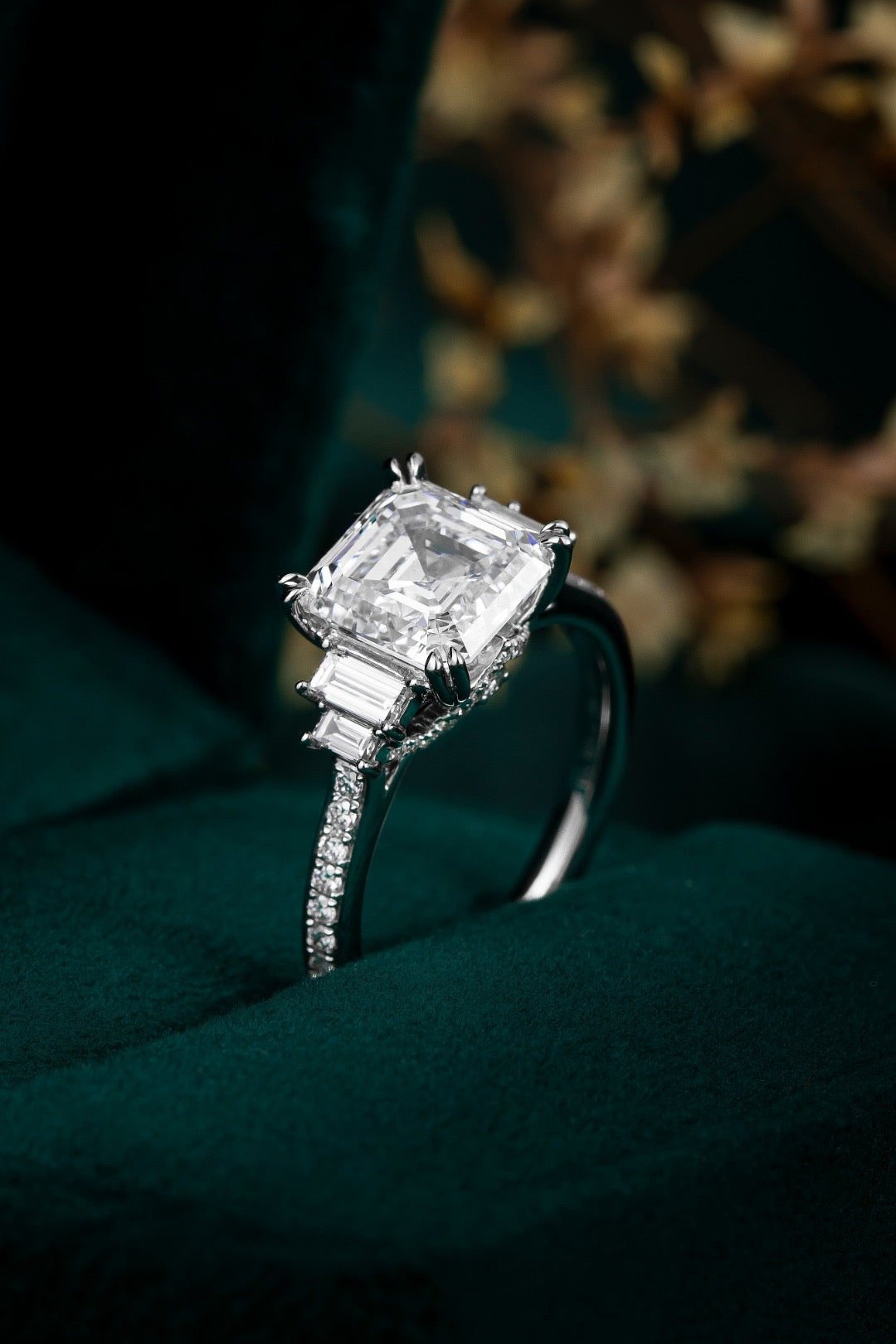 Pt900 Lab Grown Diamond Ring