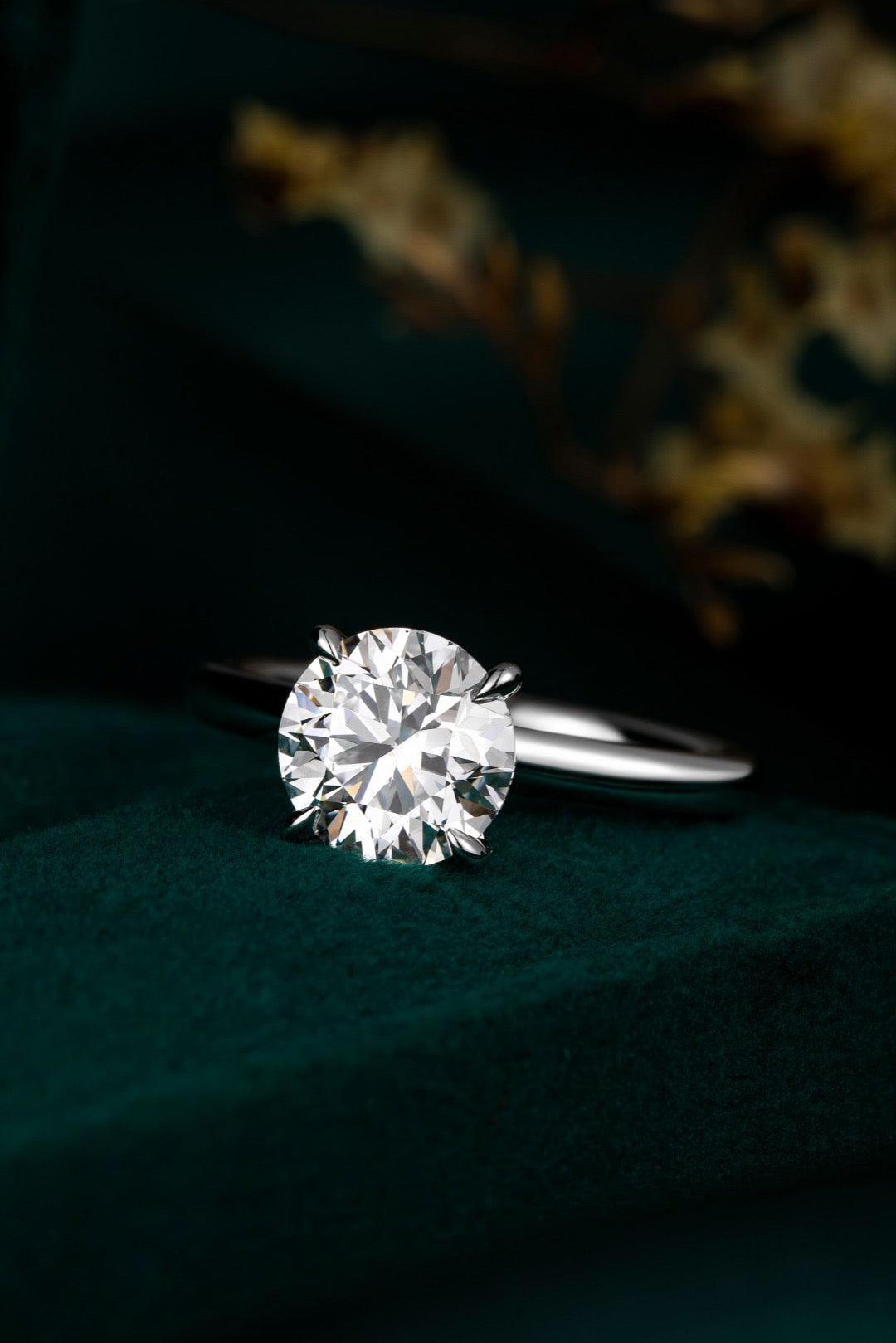 Pt900 Lab Grown Diamond Ring