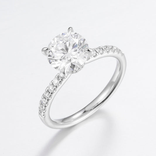 Pt900 Lab Grown Diamond Ring
