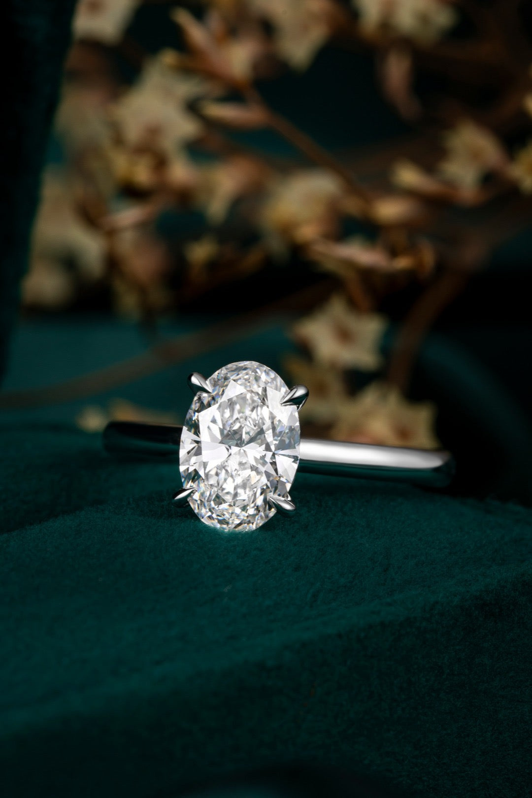 Pt900 Lab Grown Diamond Ring