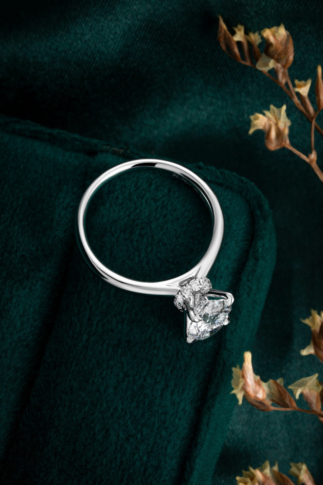 Pt900 Lab Grown Diamond Ring