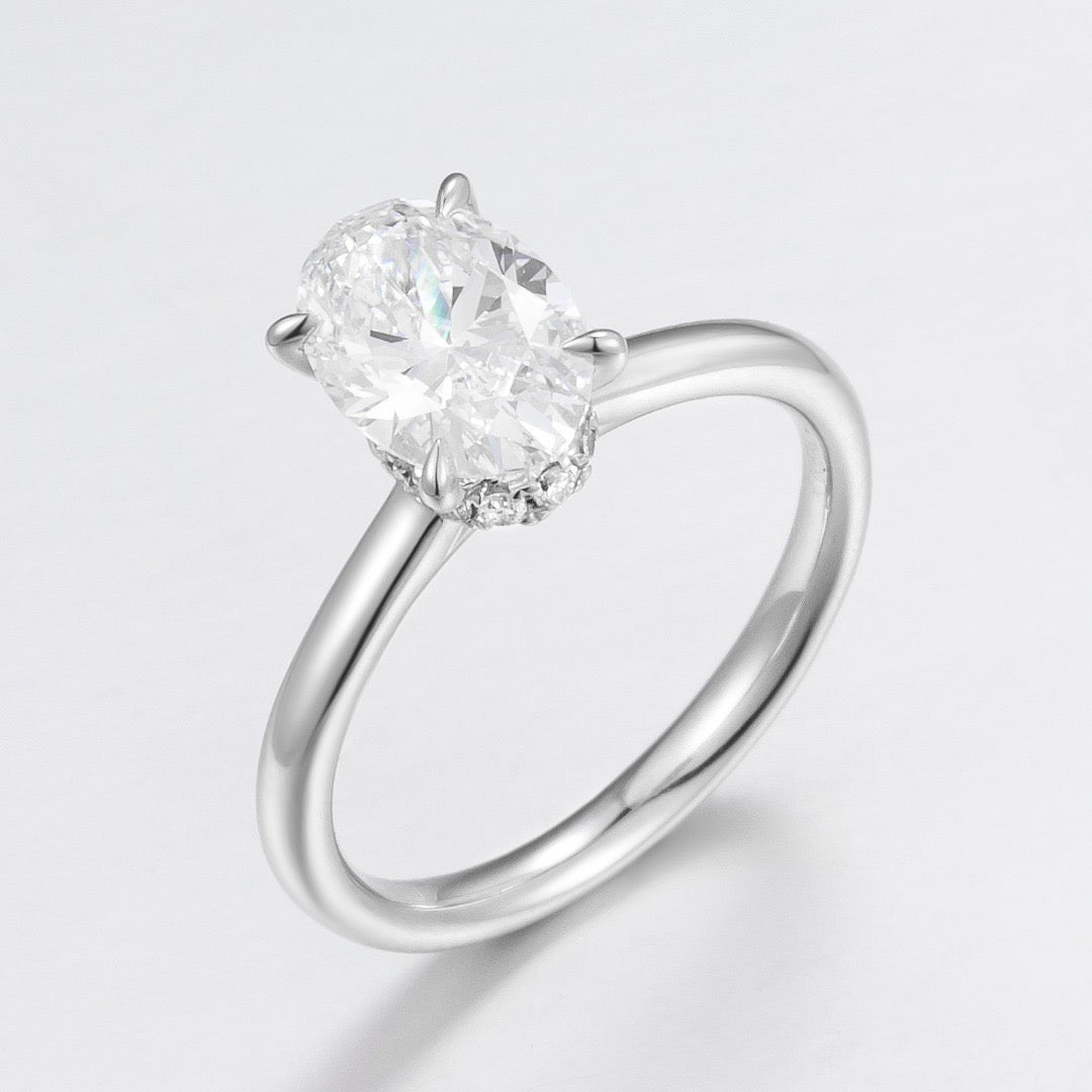 Pt900 Lab Grown Diamond Ring