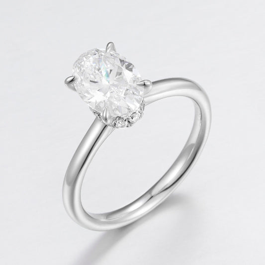 Pt900 Lab Grown Diamond Ring