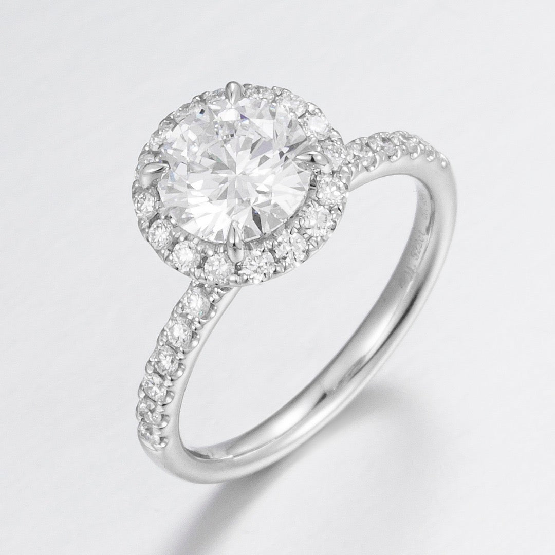 Pt900 Lab Grown Diamond Ring