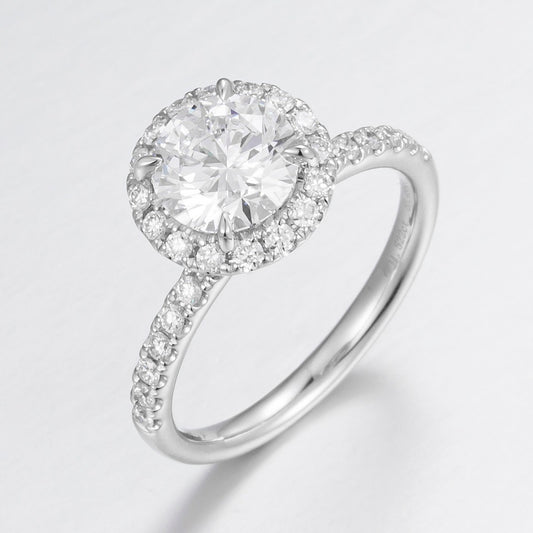 Pt900 Lab Grown Diamond Ring