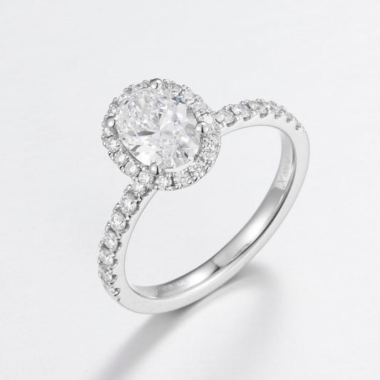 Pt900 Lab Grown Diamond Ring
