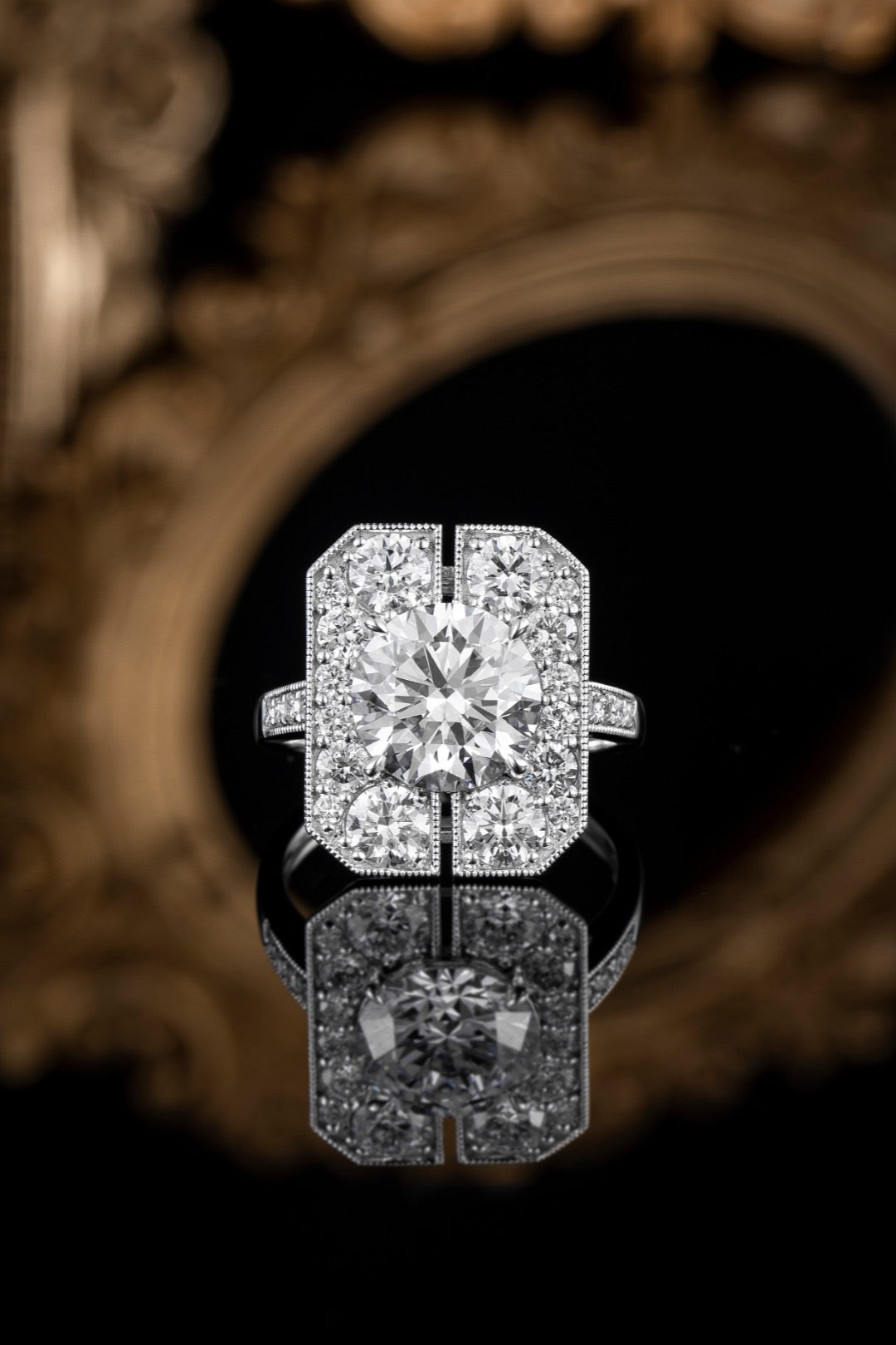 Pt900 Lab Grown Diamond Ring