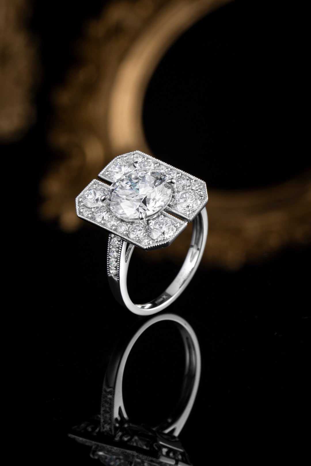 Pt900 Lab Grown Diamond Ring