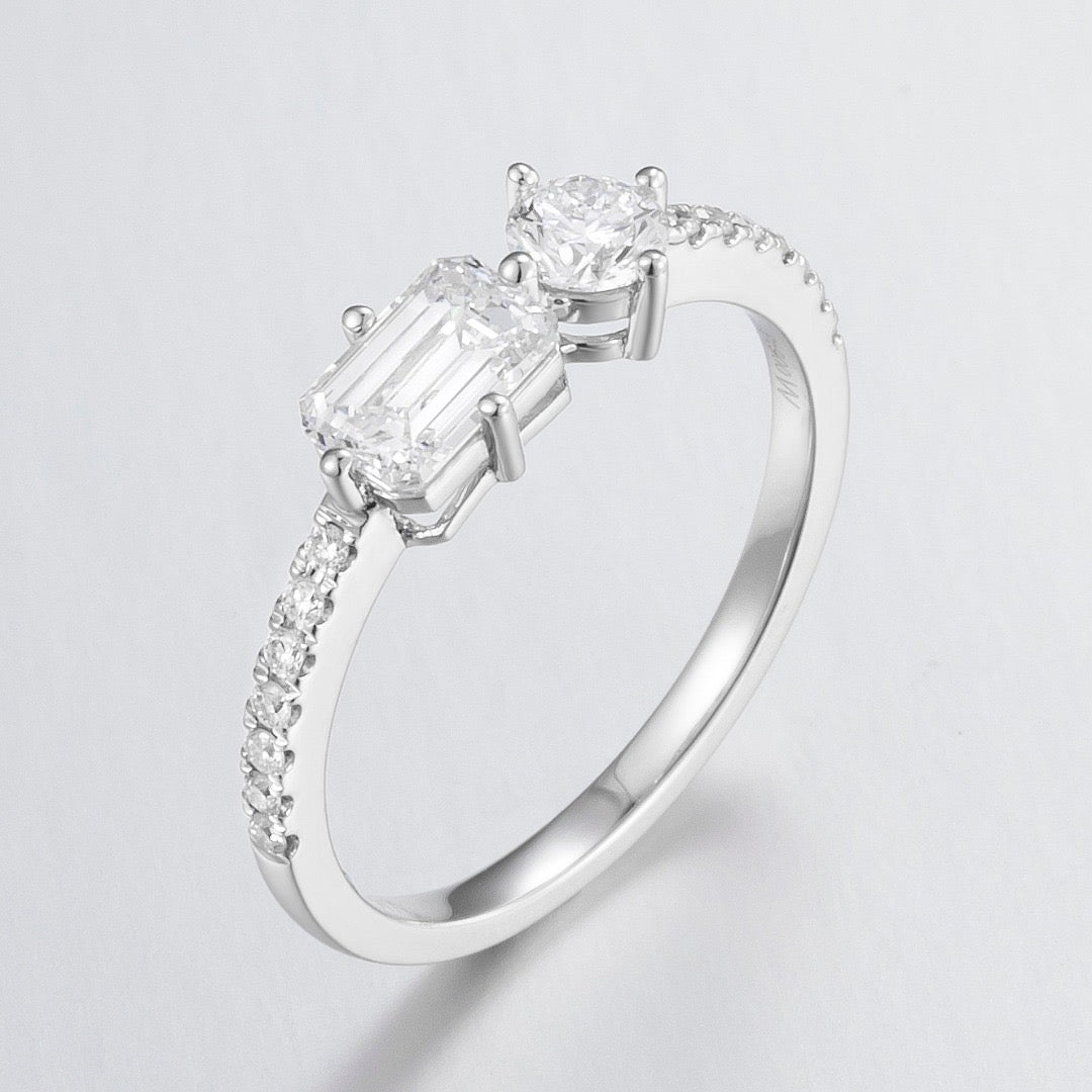 Pt900 Lab Grown Diamond Ring