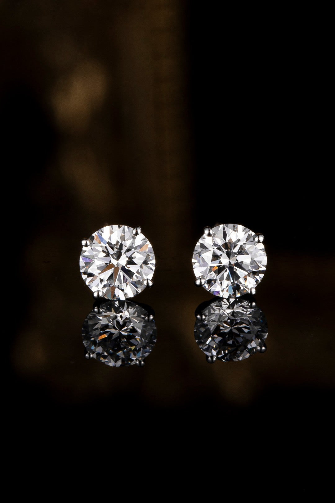 Pt950 Lab Grown Diamond Earrings