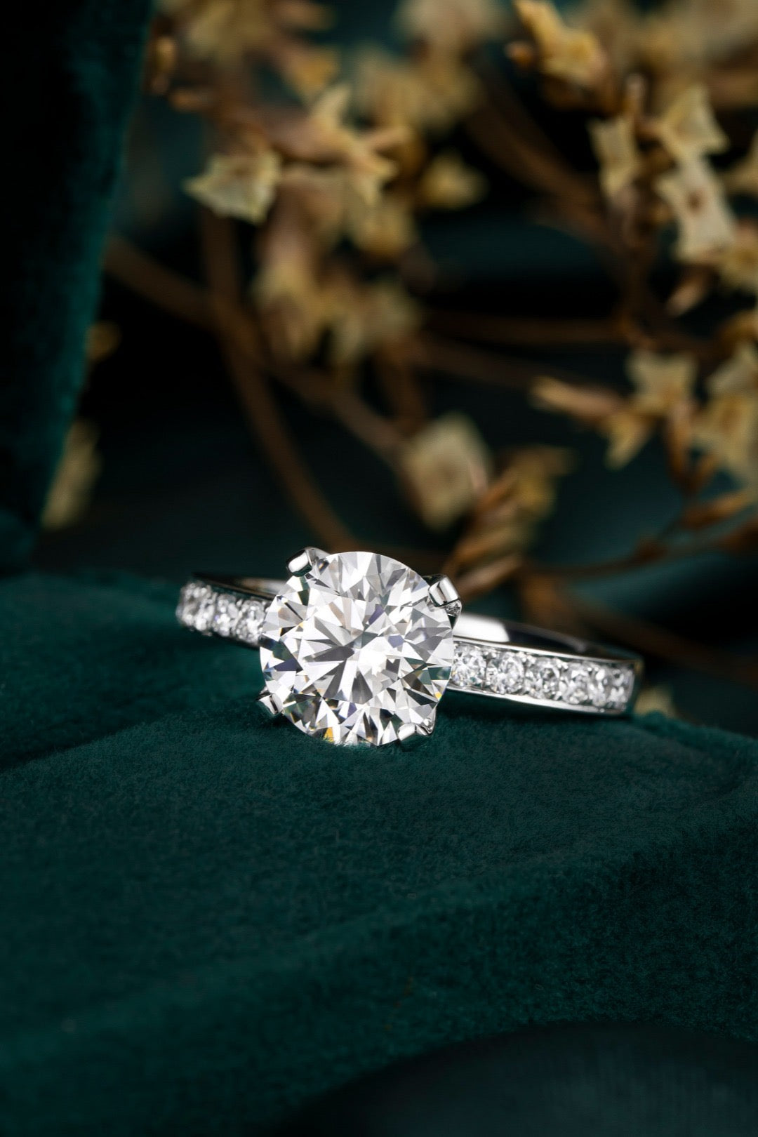 Pt900 Lab Grown Diamond Ring