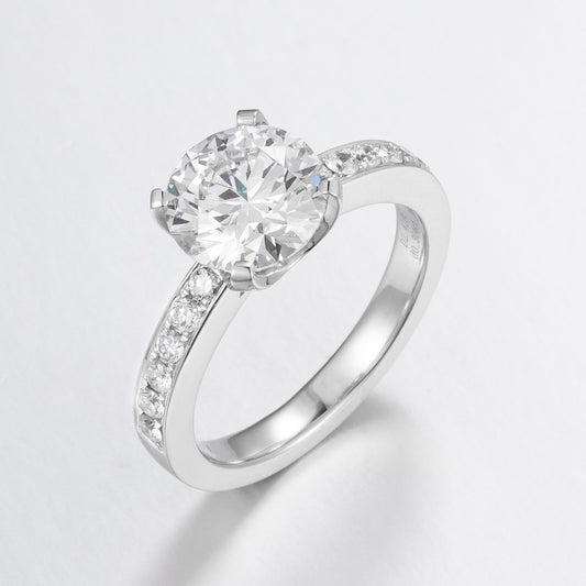 Pt900 Lab Grown Diamond Ring