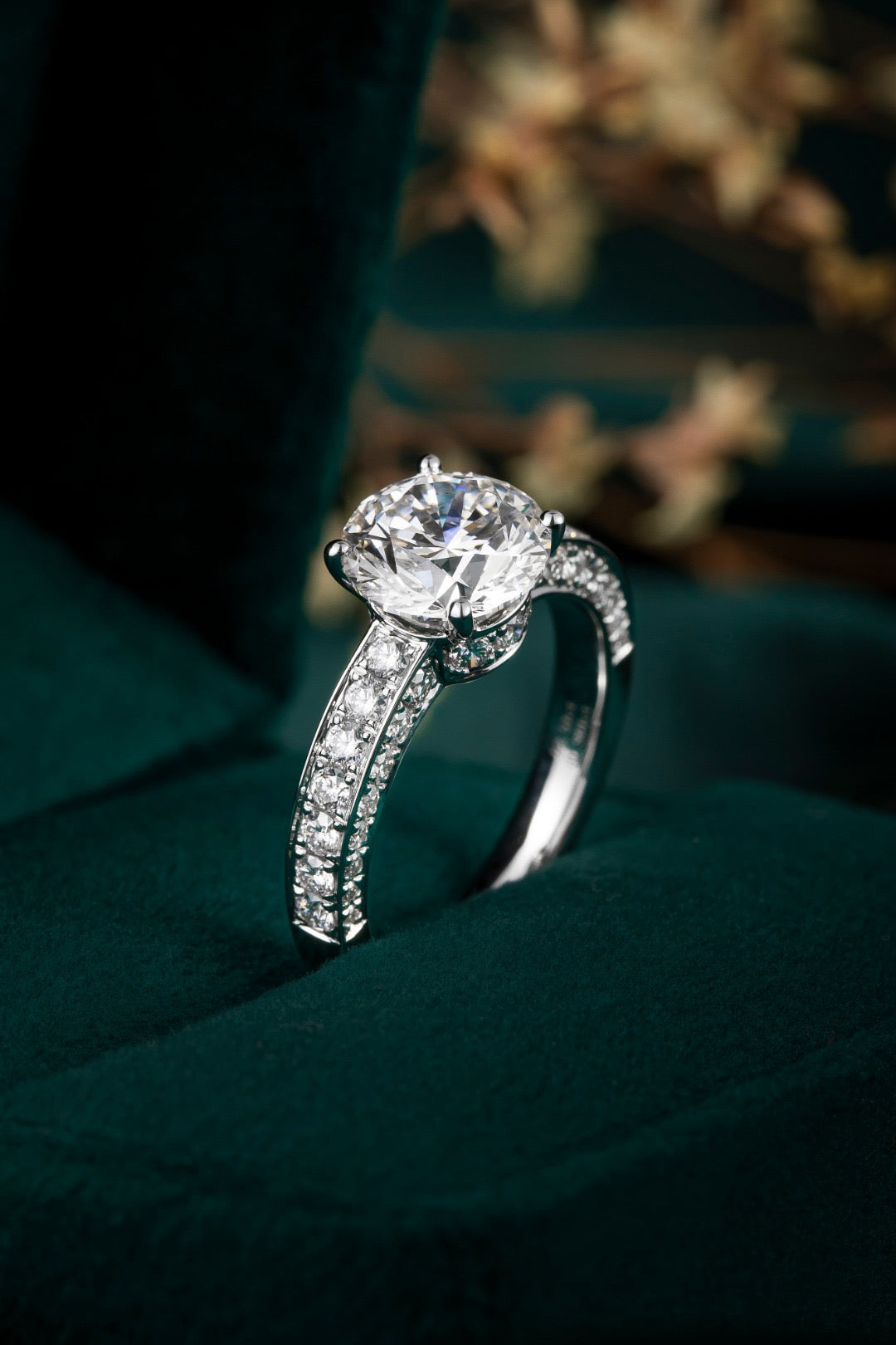Pt900 Lab Grown Diamond Ring