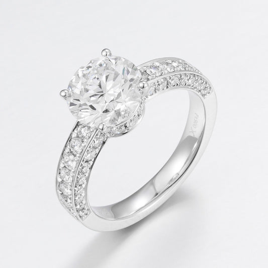 Pt900 Lab Grown Diamond Ring