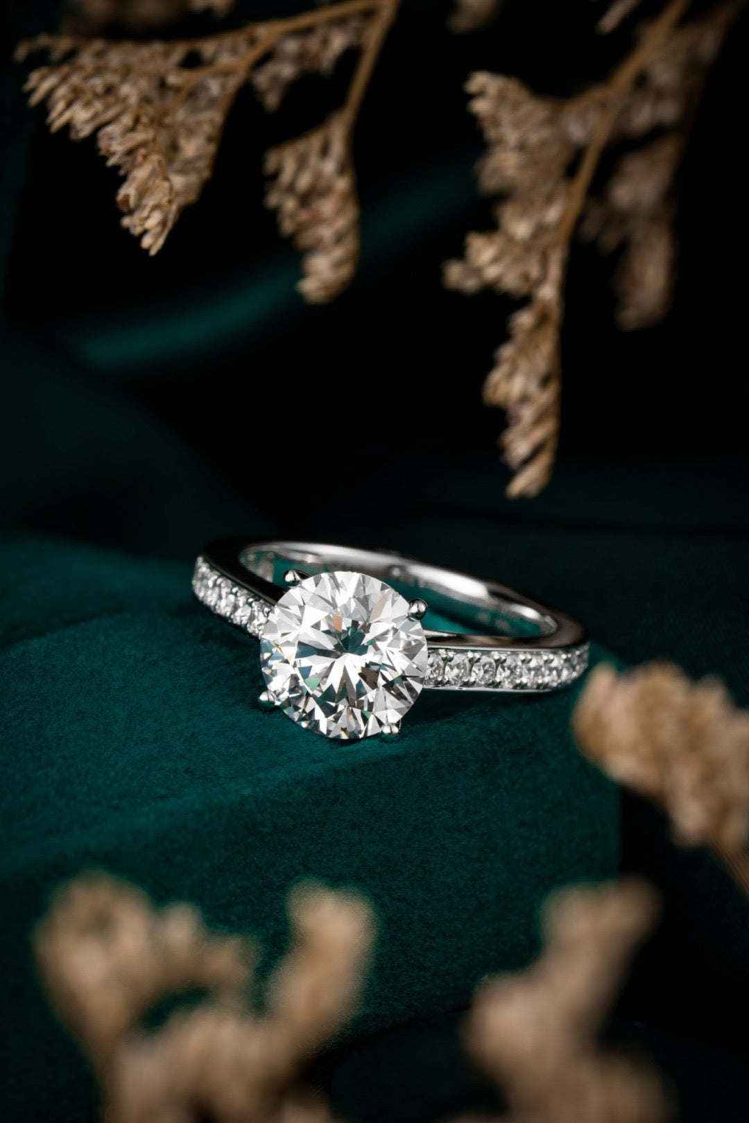 Pt900 Lab Grown Diamond Ring