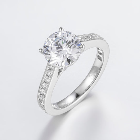 Pt900 Lab Grown Diamond Ring