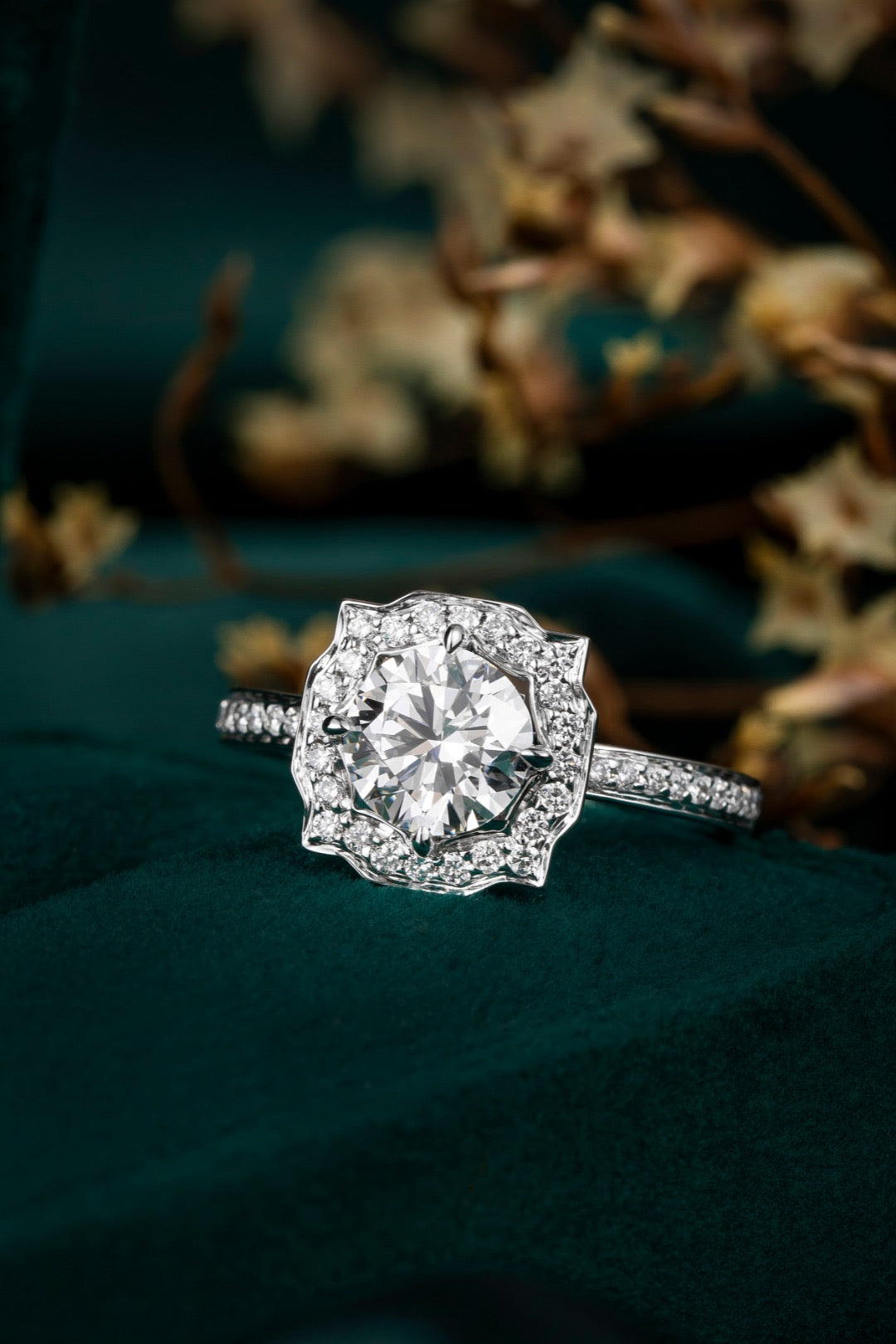 Pt900 Lab Grown Diamond Ring