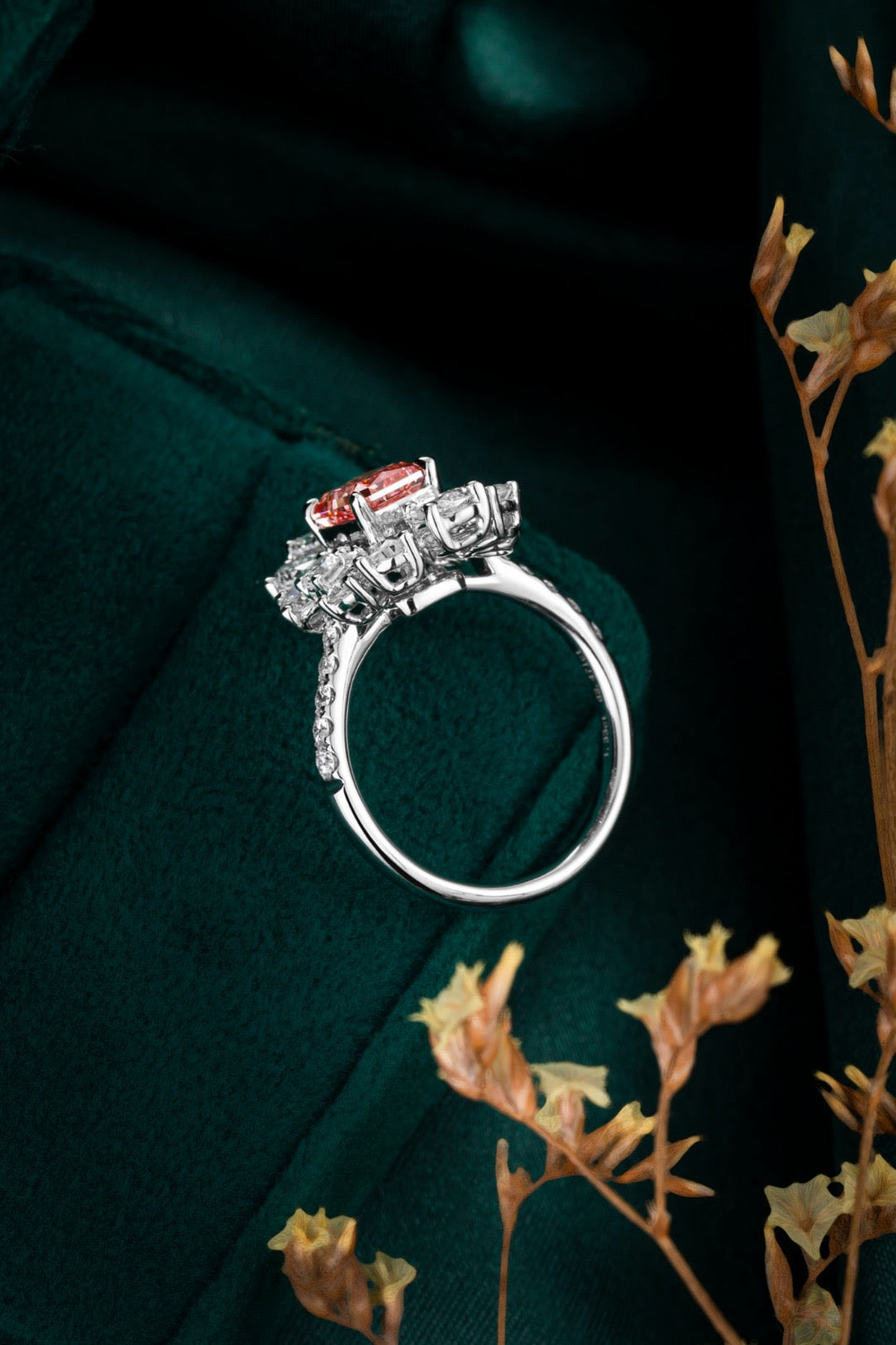 Pt900 Lab Grown Diamond Ring