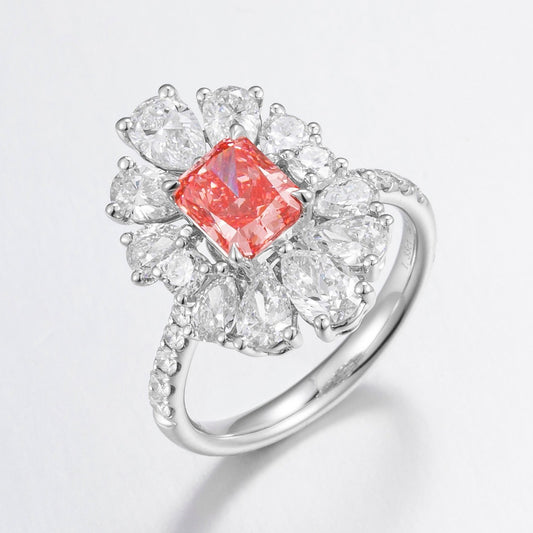 Pt900 Lab Grown Diamond Ring