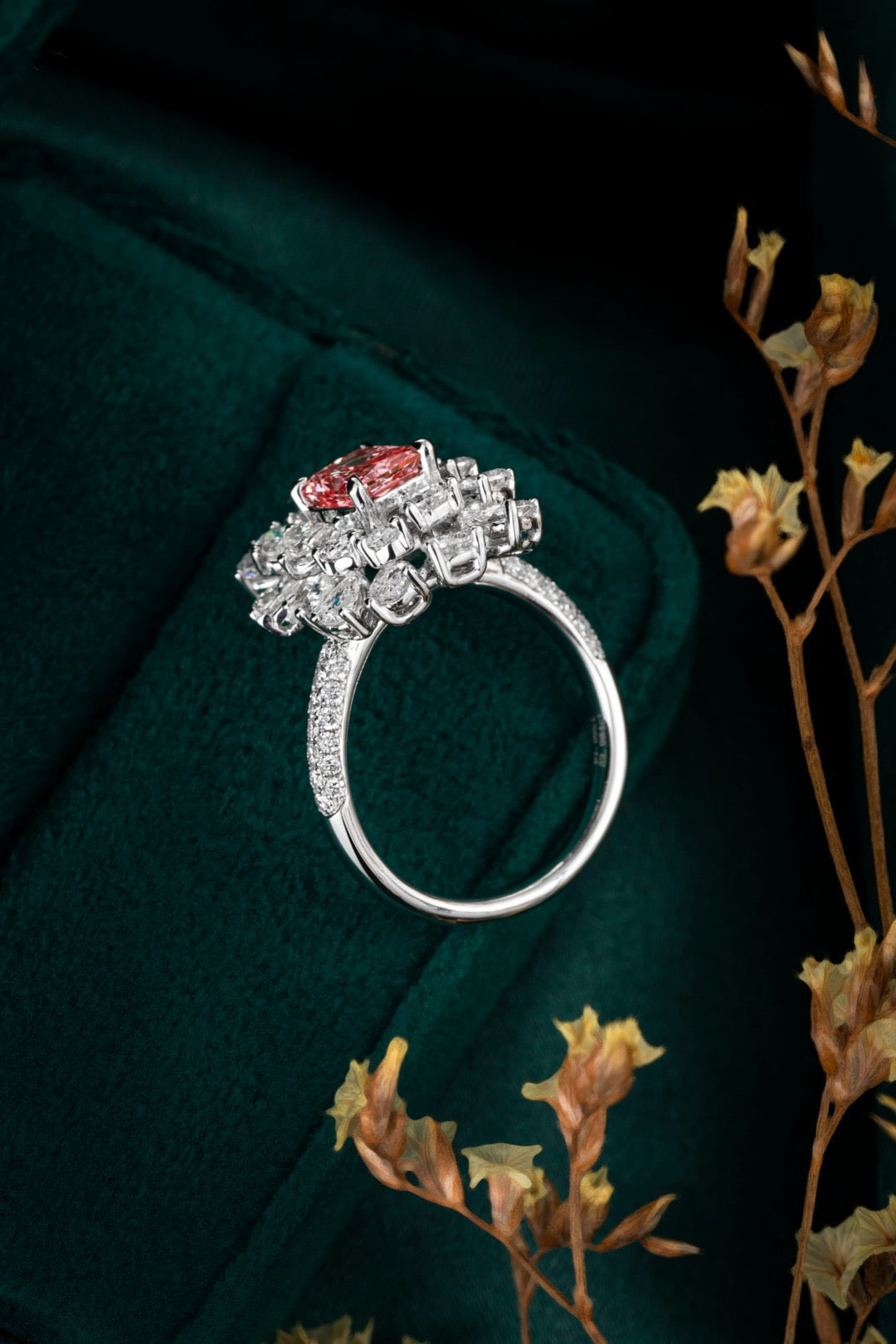 Pt900 Lab Grown Diamond Ring