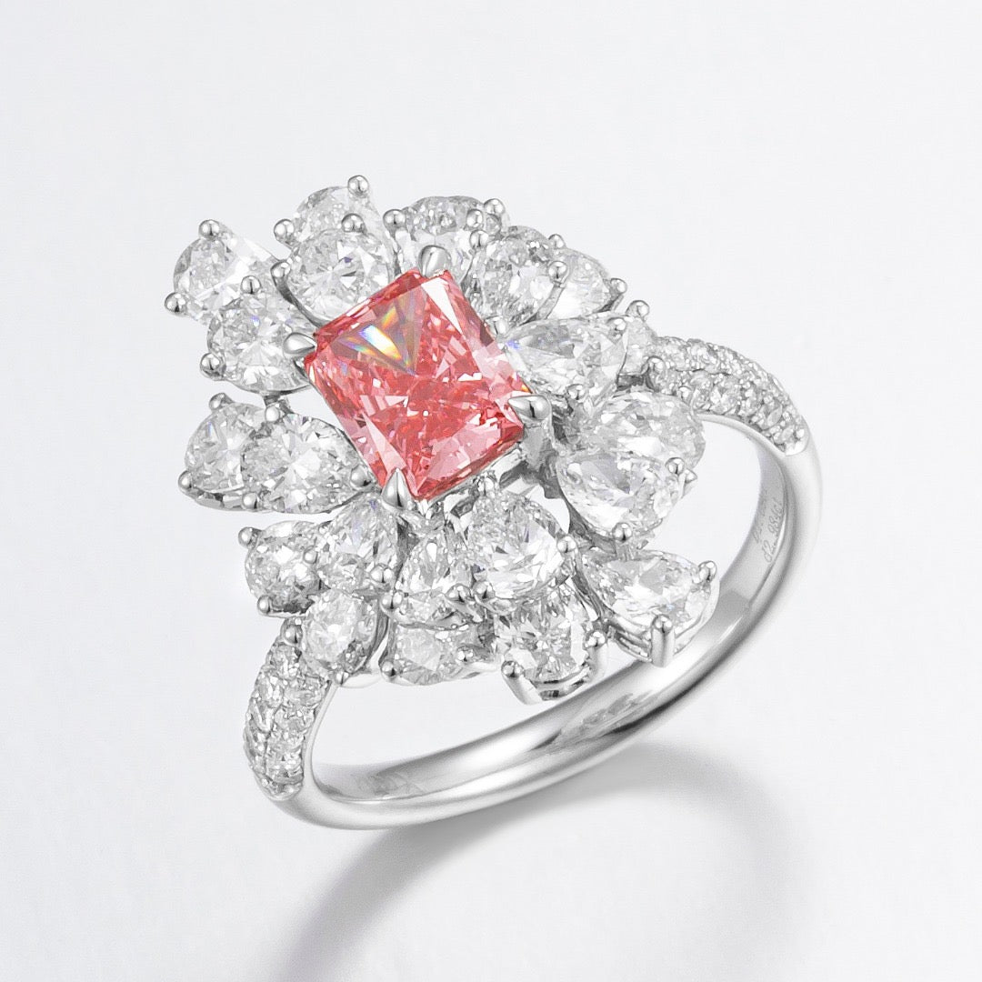Pt900 Lab Grown Diamond Ring