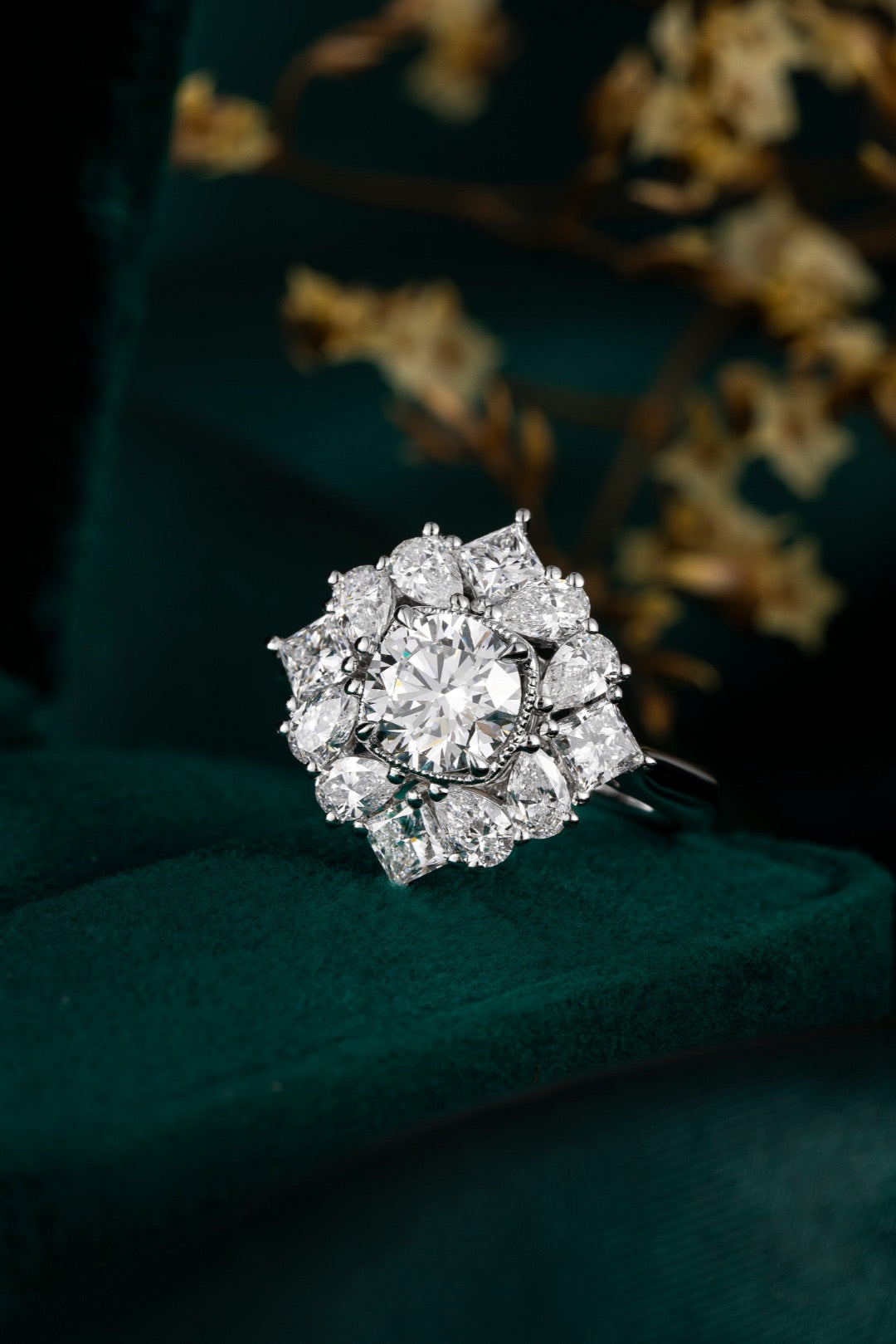 Pt900 Lab Grown Diamond Ring