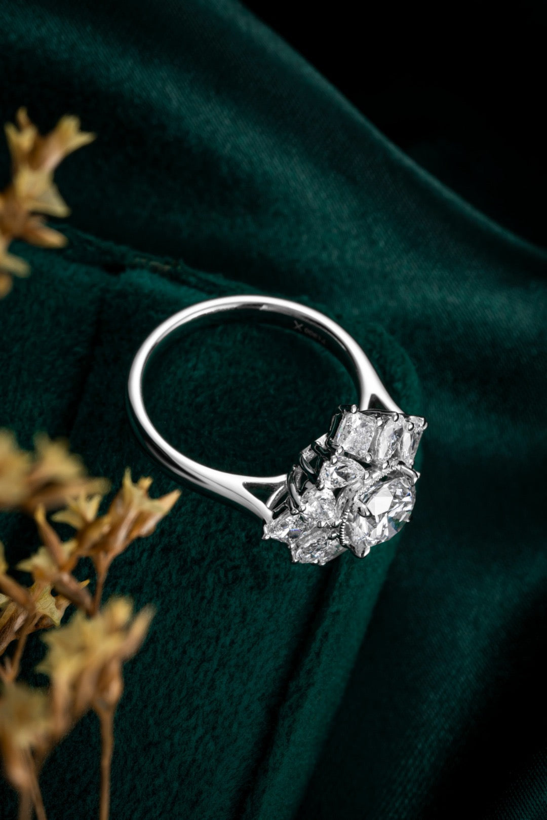 Pt900 Lab Grown Diamond Ring