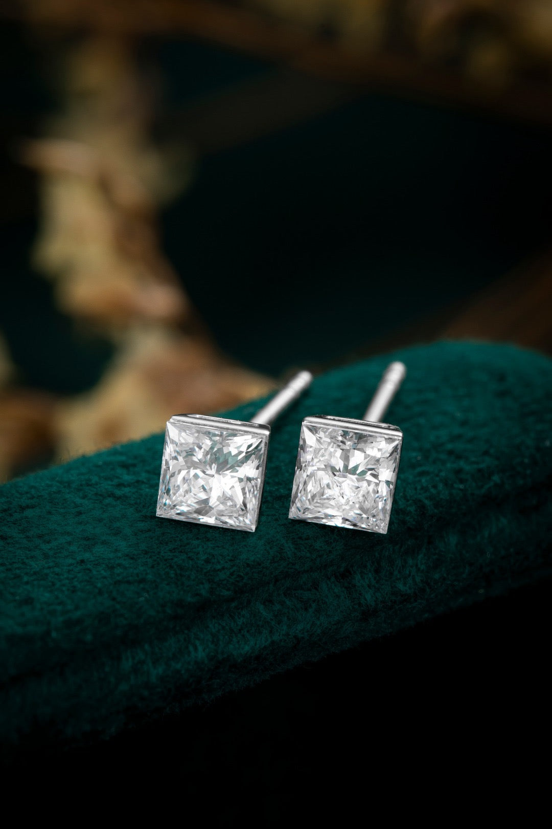 Pt950 Lab Grown Diamond Earrings