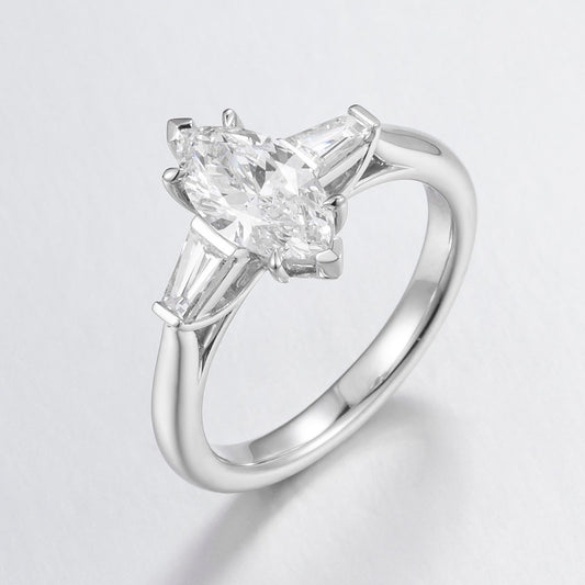 Pt900 Lab Grown Diamond Ring