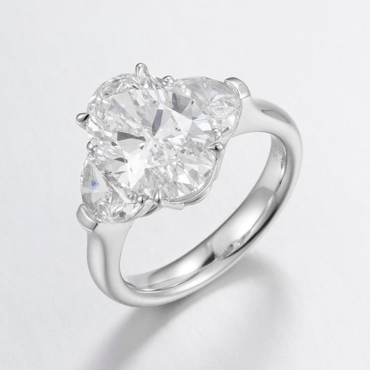 Pt900 Lab Grown Diamond Ring 4.0CT