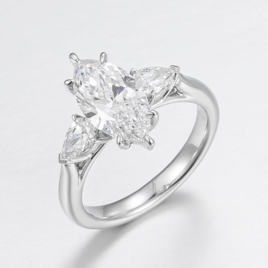 Pt900 Lab Grown Diamond Ring 2.0CT