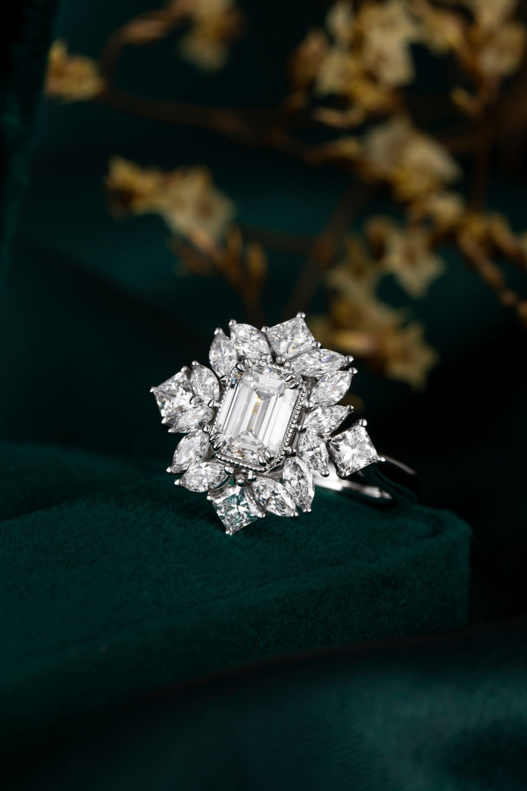 Pt900 Lab Grown Diamond Ring