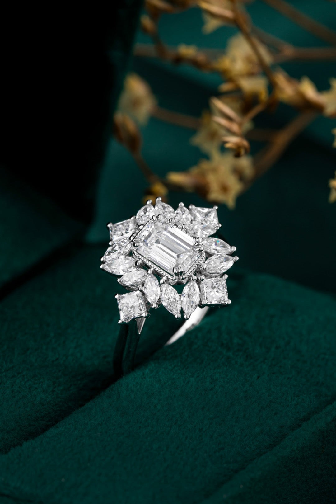 Pt900 Lab Grown Diamond Ring