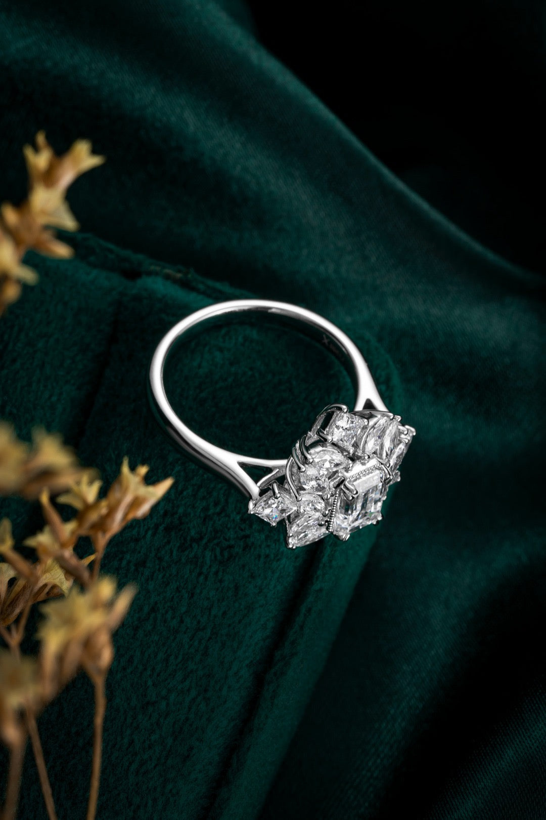Pt900 Lab Grown Diamond Ring