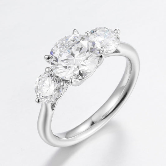 Pt900 Lab Grown Diamond Ring