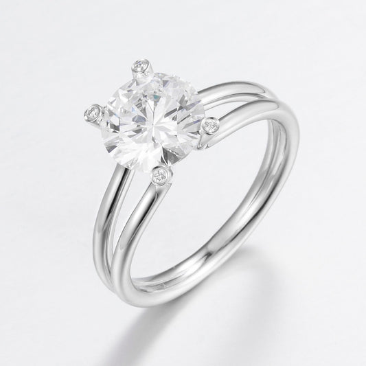 Pt900 Lab Grown Diamond Ring 2.0CT