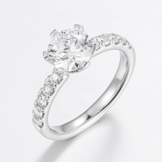 Pt900 Lab Grown Diamond Ring