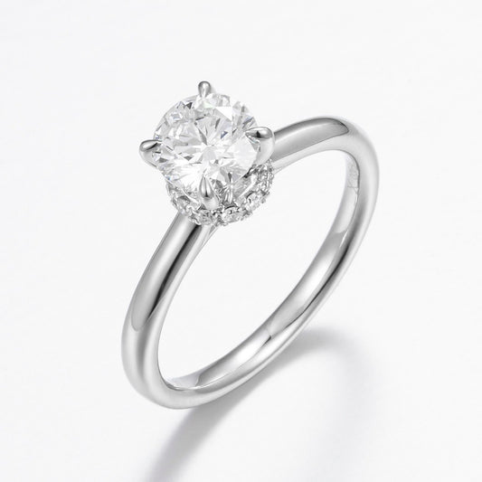 Pt900 Lab Grown Diamond Ring