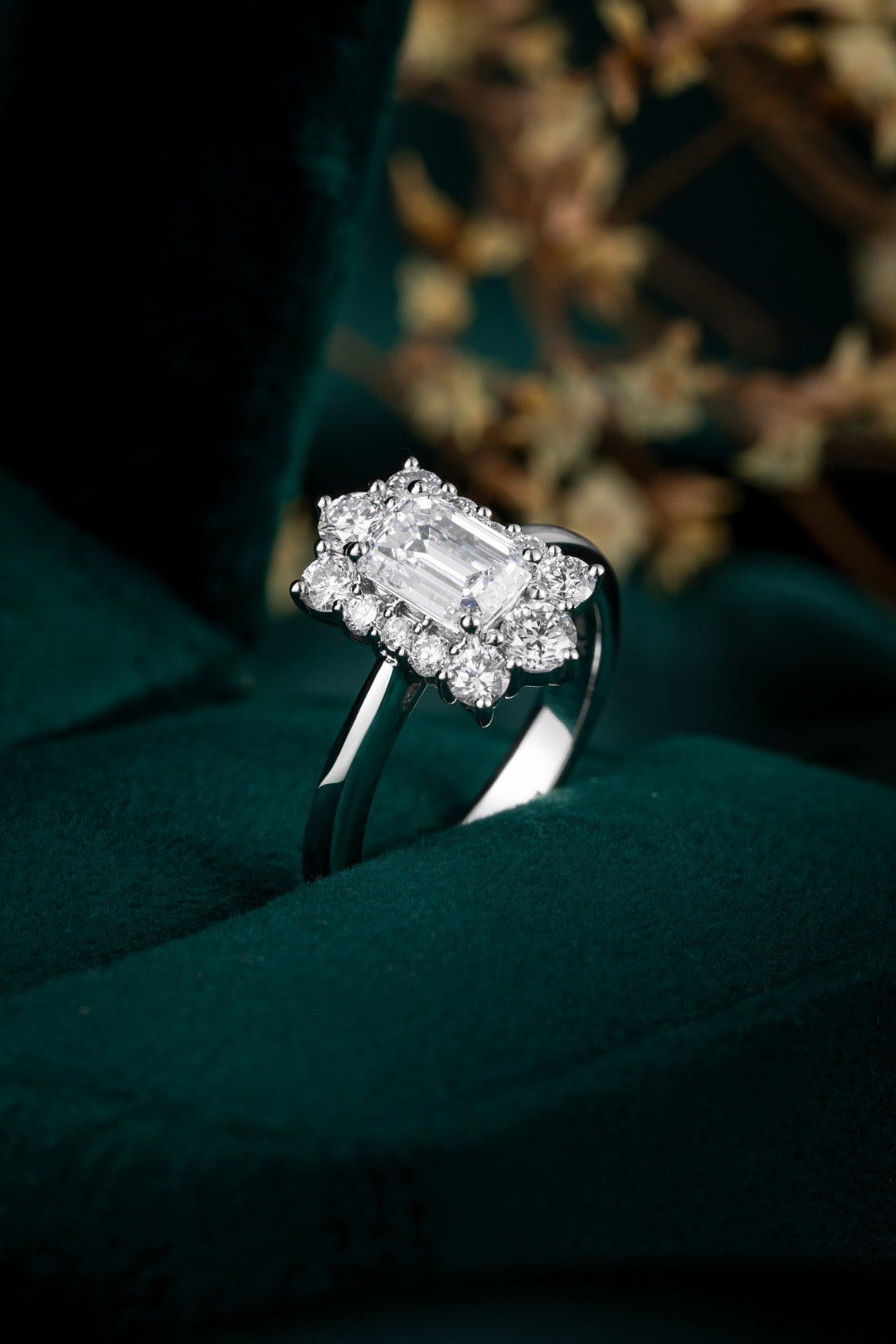 Pt900 Lab Grown Diamond Ring