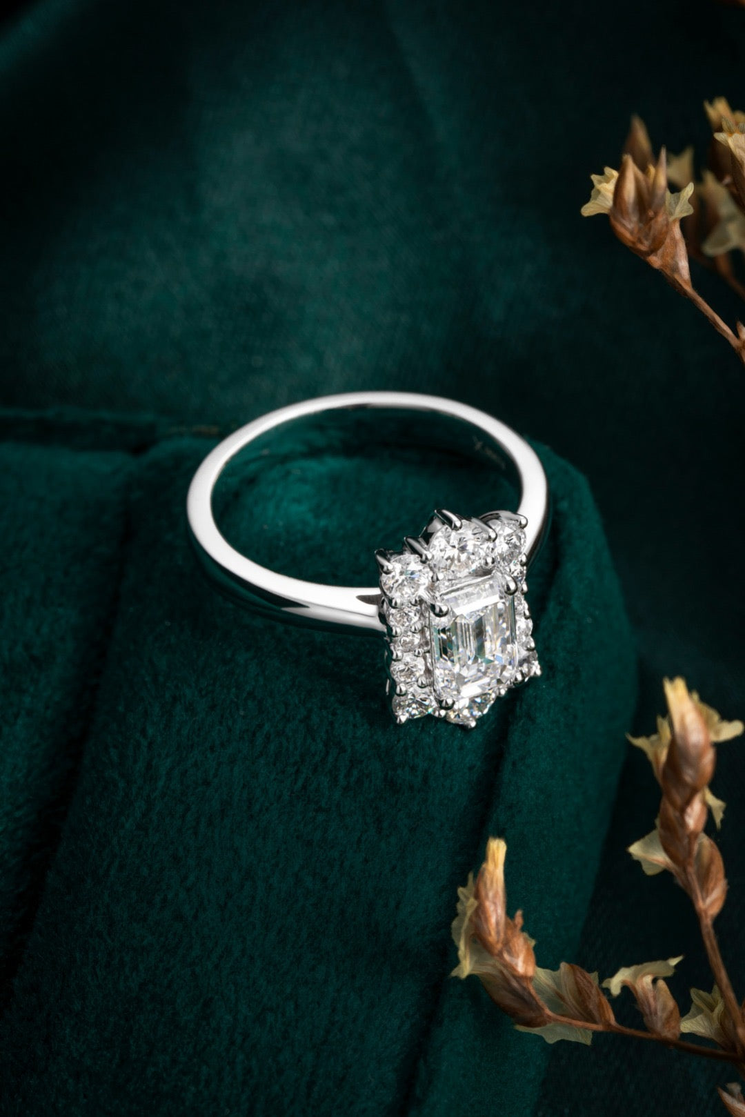 Pt900 Lab Grown Diamond Ring